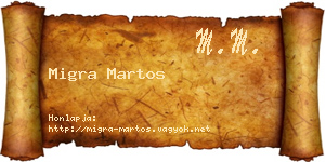 Migra Martos névjegykártya